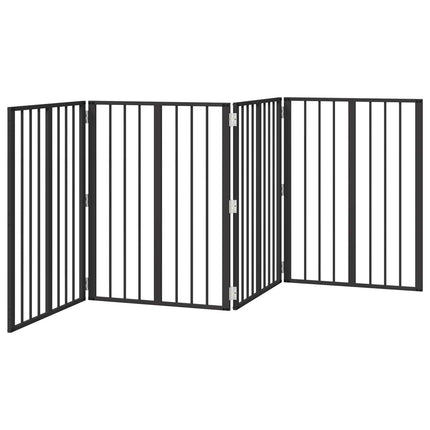 Hundgrind 4 pcs Svart 60 x 80 cm Galvaniserat Stål