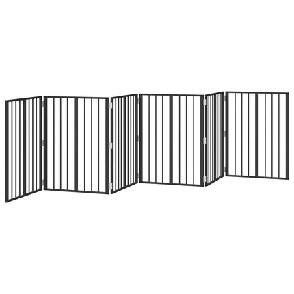 Hundgrind 6 pcs Svart 60 x 80 cm Galvaniserat Stål