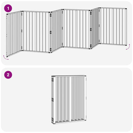 Hundgrind 6 pcs Svart 60 x 80 cm Galvaniserat Stål