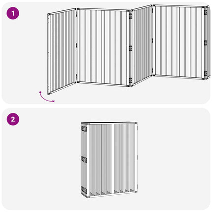 Hundgrind 10 pcs Svart 60 x 80 cm Galvaniserat Stål