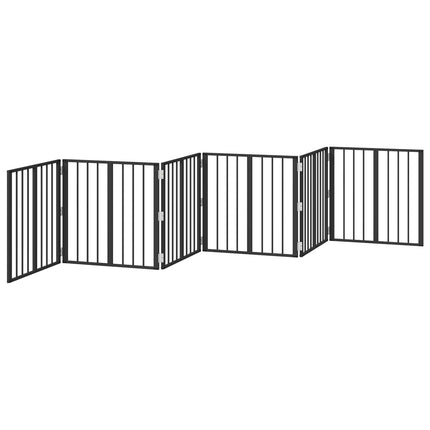 Hundgrind 6 pcs Svart 60 x 60 cm Galvaniserat Stål