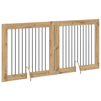 Fällbar hundgrind med stativ 2 pcs Artisan-ek 200,5 cm