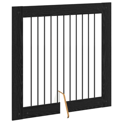 Hundgrind med ställningar 4 pcs Svart ek 100 x 100 cm