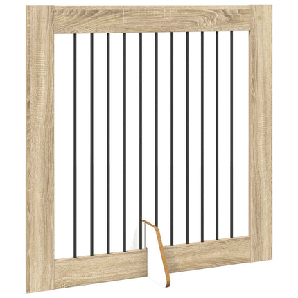 Fällbar hundgrind med stativ 4 pcs Sonoma-ek 401 cm