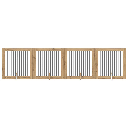 Fällbar hundgrind med stativ 4 pcs Artisan-ek 401 cm