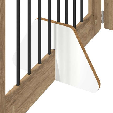 Fällbar hundgrind med stativ 2 pcs Artisan-ek 160,5 cm