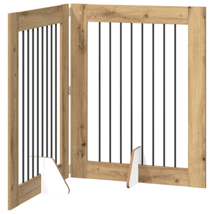 Fällbar hundgrind med stativ 2 pcs Artisan-ek 160,5 cm
