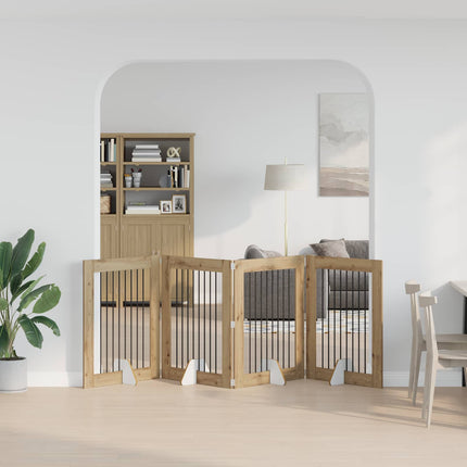 Fällbar hundgrind med stativ 4 pcs Artisan-ek 321 cm