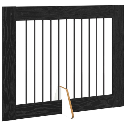 Hundgrind med ställningar 2 pcs Svart ek 100 x 80 cm