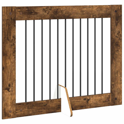 Hundgrind med ställningar 2 pcs Rökt ek 100 x 80 cm