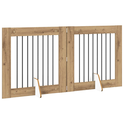 Fällbar hundgrind med stativ 2 pcs Artisan-ek 160,5 cm