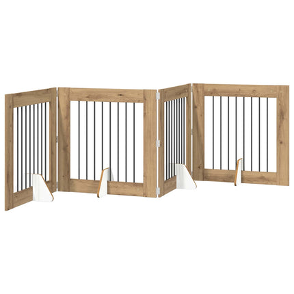 Fällbar hundgrind med stativ 4 pcs Artisan-ek 321 cm