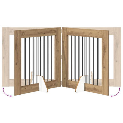 Fällbar hundgrind med stativ 4 pcs Artisan-ek 321 cm
