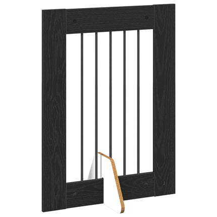 Hundgrind med ställningar 4 pcs Svart ek 60 x 80 cm