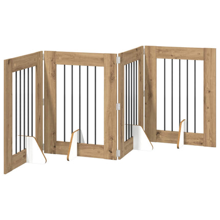 Fällbar hundgrind med stativ 4 pcs Artisan-ek 241 cm