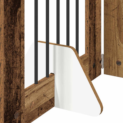 Hundgrind med ställningar 6 pcs Gammalt trä 60 x 80 cm