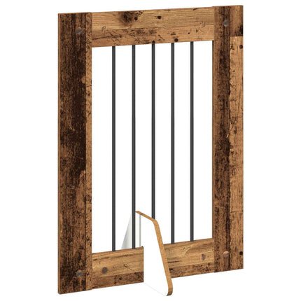 Hundgrind med ställningar 6 pcs Gammalt trä 60 x 80 cm