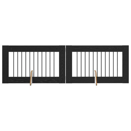 Hundgrind med ställningar 2 pcs Svart ek 100 x 60 cm