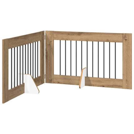 Fällbar hundgrind med stativ 2 st Artisan-ek 200,5 cm