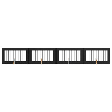 Hundgrind med ställningar 4 pcs Svart ek 100 x 60 cm
