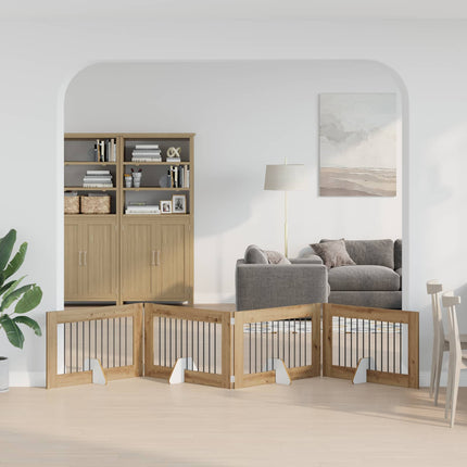 Fällbar hundgrind med stativ 4 pcs Artisan-ek 401 cm