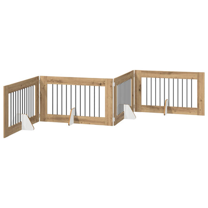 Fällbar hundgrind med stativ 4 pcs Artisan-ek 401 cm