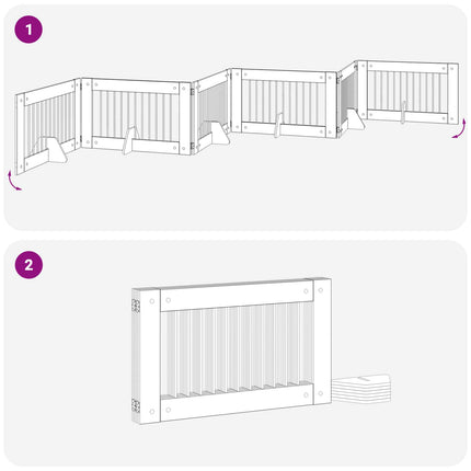 Hundgrind med ställningar 6 pcs Svart ek 100 x 60 cm