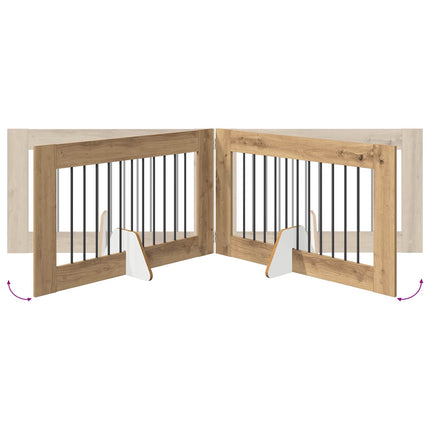 Fällbar hundgrind med stativ 6 st Artisan-ek 602 cm