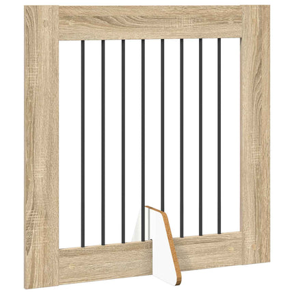 Fällbar hundgrind med stativ 6 pcs Sonoma-ek 482 cm