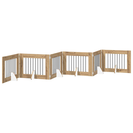 Fällbar hundgrind med stativ 6 pcs Artisan-ek 482 cm