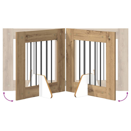Fällbar hundgrind med stativ 4 pcs Artisan-ek 241 cm