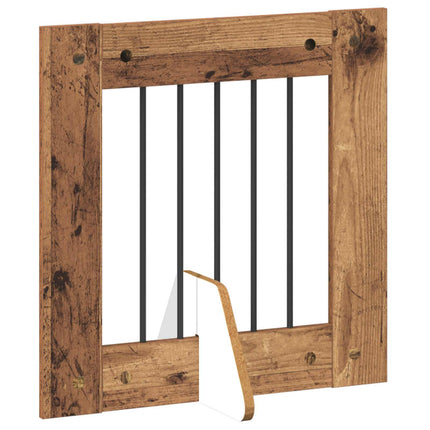 Hundgrind med ställningar 6 pcs Gammalt trä 60 x 60 cm