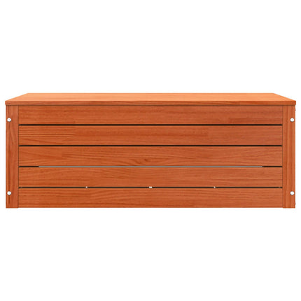 Förvaringslåda med dörr Vaxbrun 89 x 36,5 x 33 cm Massiv furu