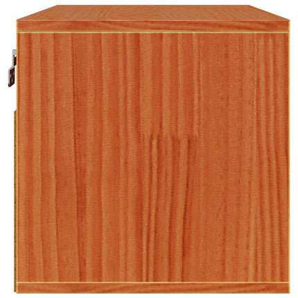 Väggskåp med hylla 2 pcs Vaxbrun 60 x 30 x 30 cm Massiv furu