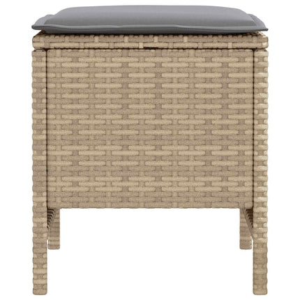 Trädgårdspall 2 Stycke Beige och Ljusgrå 38 x 38 x 45 cm
