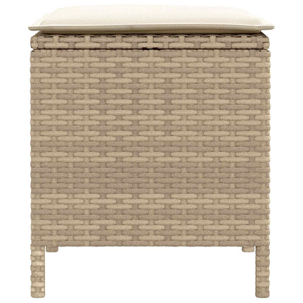 Trädgårdspall 2 Stycke Beige och gräddfärgad 38 x 38 x 45 cm