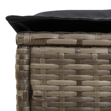 Trädgårdspall Grå och mörkgrå 80 x 38 x 45 cm PE Rattan
