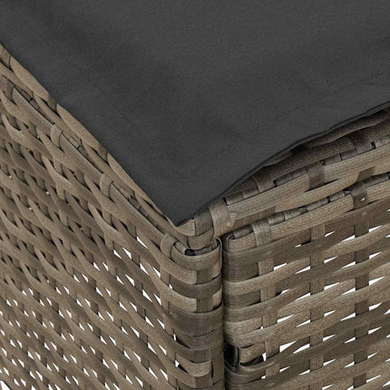 Trädgårdspall Grå och mörkgrå 80 x 38 x 45 cm PE Rattan