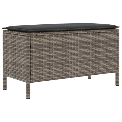 Trädgårdspall Grå och mörkgrå 80 x 38 x 45 cm PE Rattan