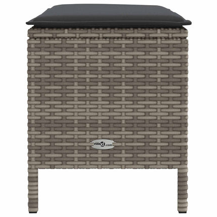 Trädgårdspall Grå och mörkgrå 80 x 38 x 45 cm PE Rattan