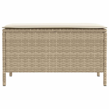 Trädgårdspall Beige och gräddfärgad 80 x 38 x 42 cm PE Rattan