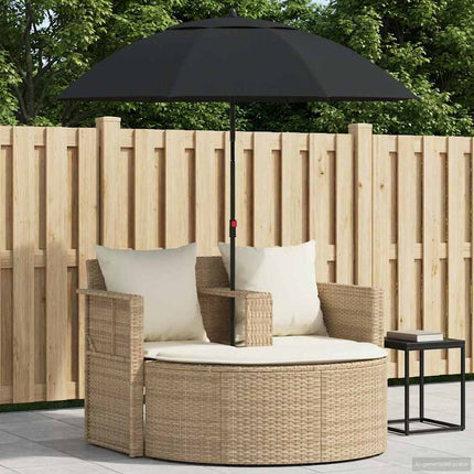 Trädgårdsoffa med kudde 8 pcs Beige och krämvit konstrotting