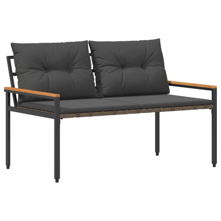 Utemöbelset 4 pcs Mörkgrå konstrotting