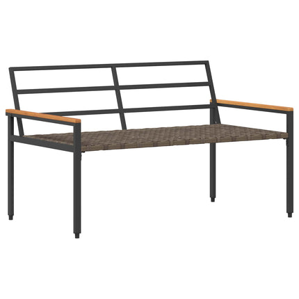 Utomhusbänk 2 -Seater 116 x 67,5 x 72 cm konstrotting Gräddvit