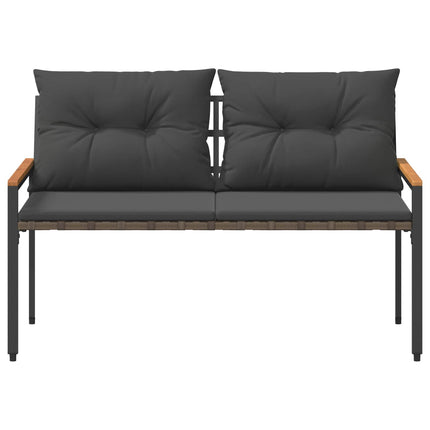 Utomhusbänk 2 -Seater 116 x 67,5 x 72 cm konstrotting Mörkgrå