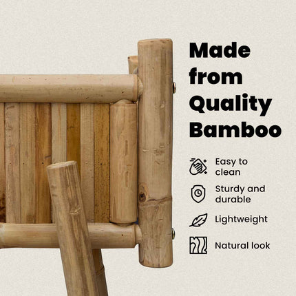 Trädgårdsplanta med hållare Naturfärg 100 x 38 x 74 cm Bambus