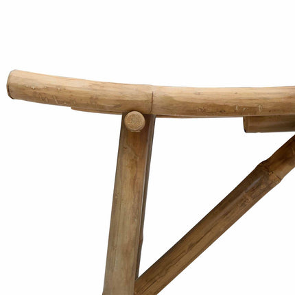 Trädgårdsbänk 110 x 45 x 50 cm Bambus Naturfärg Rektangulär