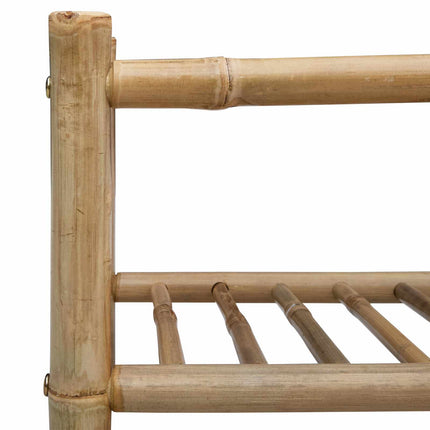 Skoställ med hylla med lagring Naturfärg 68 x 28 x 96 cm Bambus
