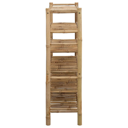 Skoställ med hylla med lagring Naturfärg 68 x 28 x 96 cm Bambus
