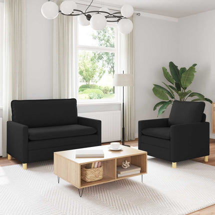Soffset 2 st Svart Tyg